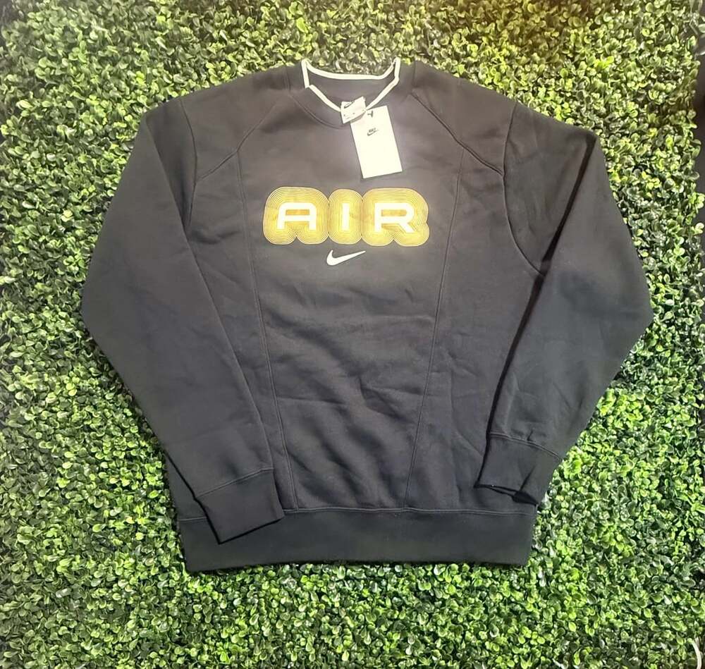 Nike Fleece Crew-Neck Sweatshirt Size M Black HM0177-010